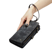 For Samsung Galaxy S23 Ultra 5G CaseMe 008 Detachable Multifunctional Leather Phone Case(Black)