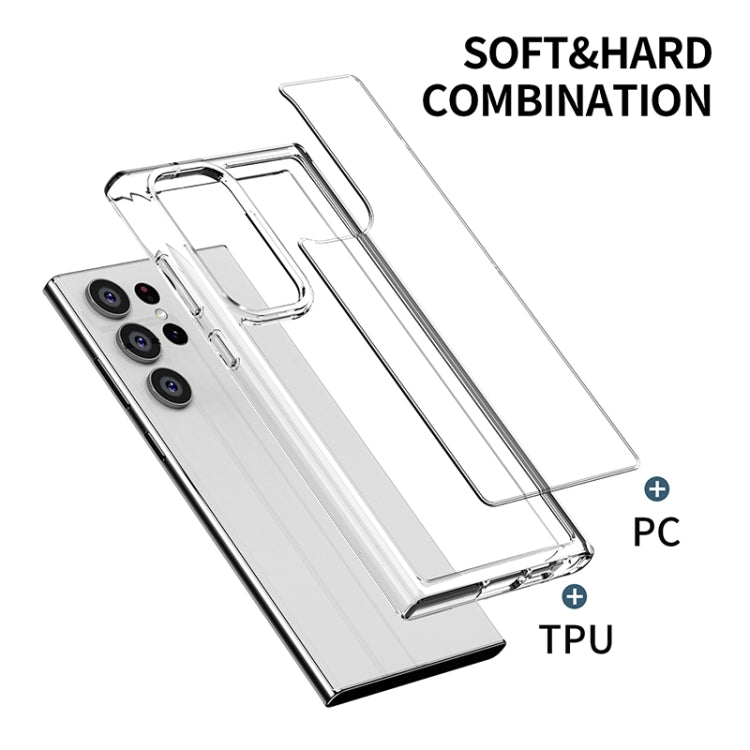 For Samsung Galaxy S23 Ultra 5G iPAKY Transparent PC + TPU Phone Case(Transparent)