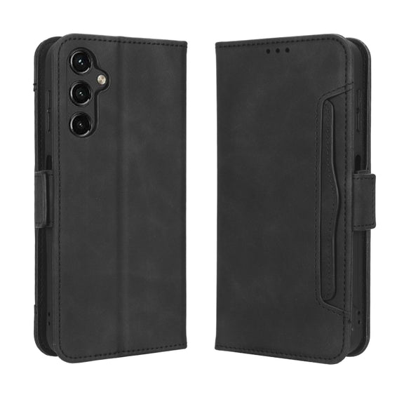 For Samsung Galaxy A14 5G Skin Feel Calf Texture Card Slots Leather Phone Case(Black)