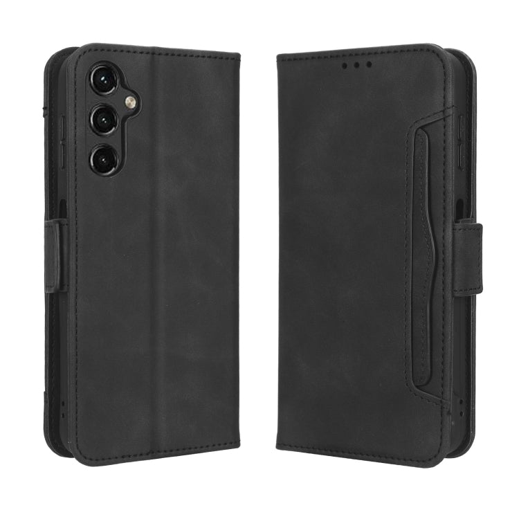 For Samsung Galaxy A14 5G Skin Feel Calf Texture Card Slots Leather Phone Case(Black)