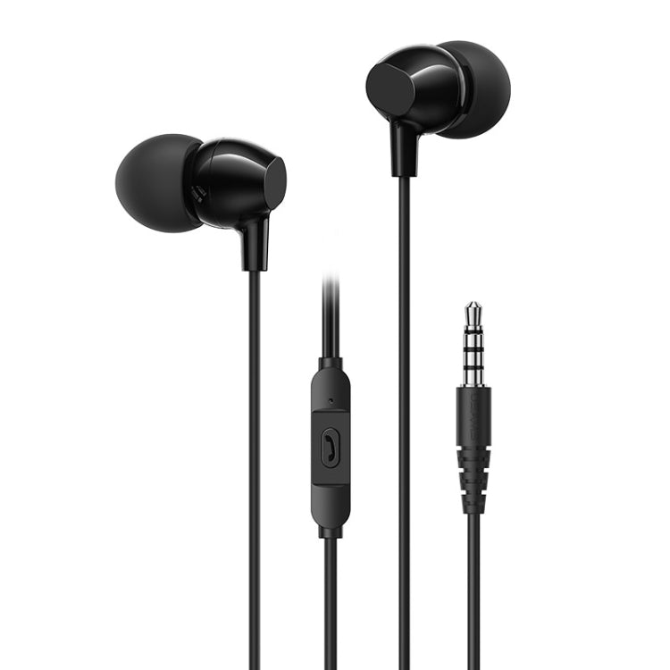 USAMS US-SJ594 EP-47 3.5mm In-Ear Wired Earphone, Length: 1.2m(Black)