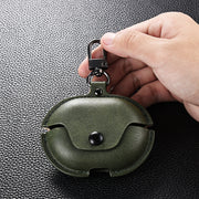 For Huawei FreeBuds Pro 2 Business Leather Earphone Protective Case with Hook(Green)