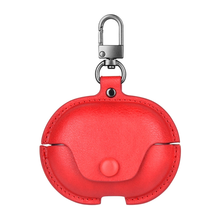 For Huawei FreeBuds Pro Business Leather Earphone Protective Case with Hook(Red)