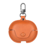 For Huawei FreeBuds Pro Business Leather Earphone Protective Case with Hook(Light Brown)