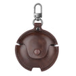 For Huawei FreeBuds 4 / 4E Business Leather Earphone Protective Case with Hook(Dark Brown) - Huawei Earphone Case by PMC TechLife | Online Shopping South Africa | PMC TechLife | Buy Now Pay Later Mobicred