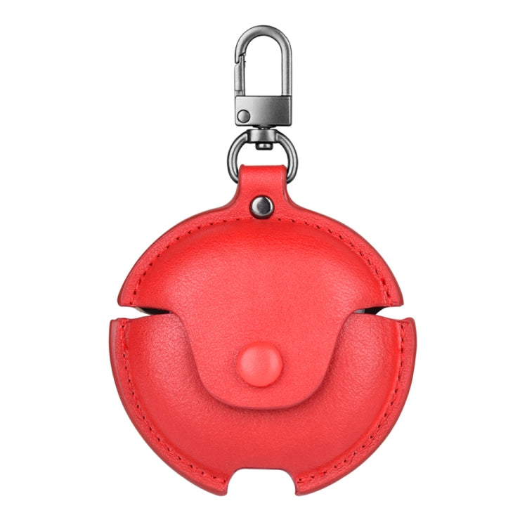 For Huawei FreeBuds 4 / 4E Business Leather Earphone Protective Case with Hook(Red)
