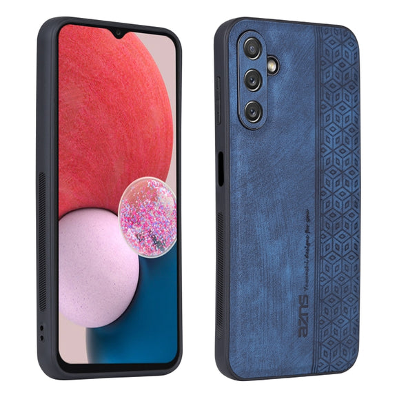 For Samsung Galaxy A14 5G AZNS 3D Embossed Skin Feel Phone Case(Sapphire Blue)
