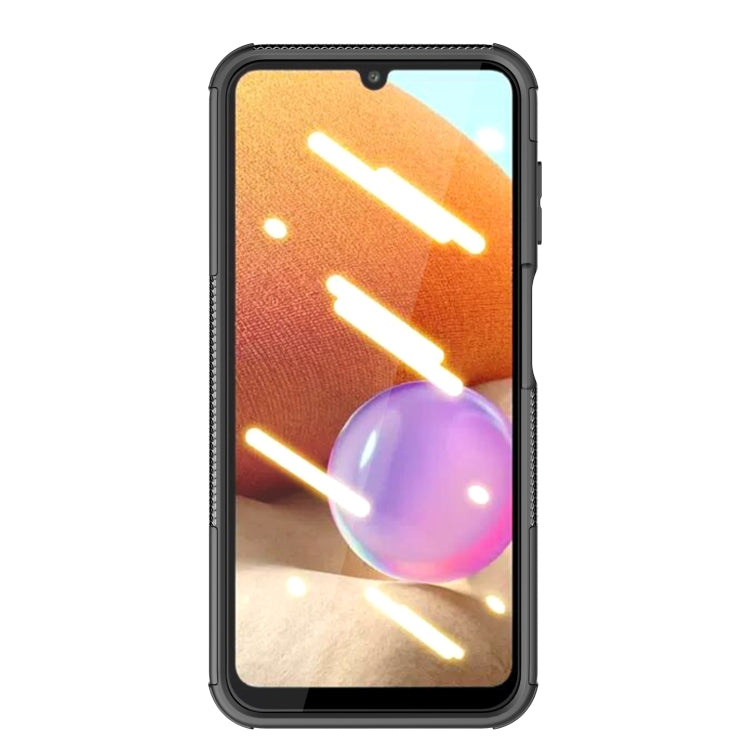 For Samsung Galaxy A14 5G Tire Texture TPU + PC Phone Case with Holder(Black)