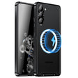 For Samsung Galaxy S23 5G MagSafe Magnetic Frosted Metal Phone Case(Black) - Galaxy S23 5G Cases by PMC TechLife | Online Shopping South Africa | PMC TechLife