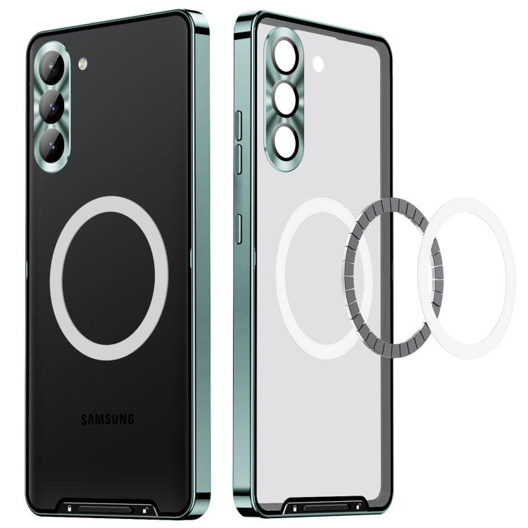 For Samsung Galaxy S23 5G MagSafe Magnetic Frosted Metal Phone Case(Green)