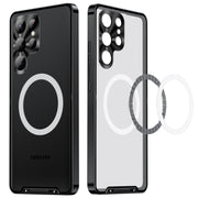 For Samsung Galaxy S23 Ultra 5G MagSafe Magnetic Frosted Metal Phone Case(Black)