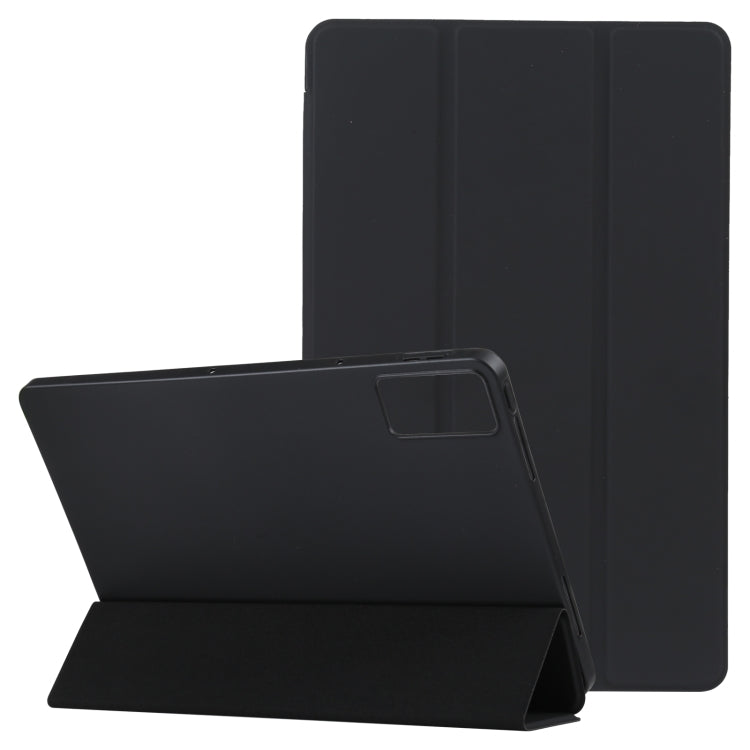 For Xiaomi Redmi Pad 10.61 2022 Three-fold Holder Flip Tablet Leather Case(Black)