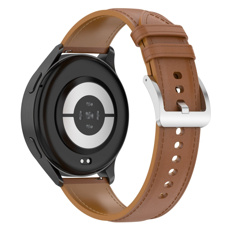 For Huawei Watch Buds/Xiaomi Watch S2 22mm Genuine Leather Watch Band(Light Brown)