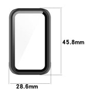 For Amazfit Band 7 PC + Tempered Glass Integrated Protective Watch Case(Transparent White)