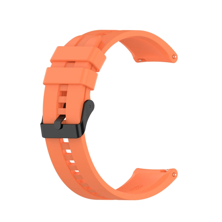 For Huawei Watch Buds 20mm Silicone Black Buckle Watch Band(Vitality Orange)
