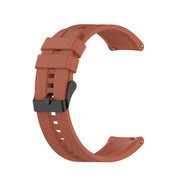 For Huawei Watch Buds 22mm Silicone Black Buckle Watch Band(Cabernet Orange)