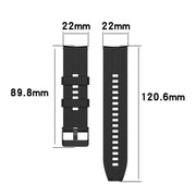 For Huawei Watch Buds 22mm Silicone Black Buckle Watch Band(White)