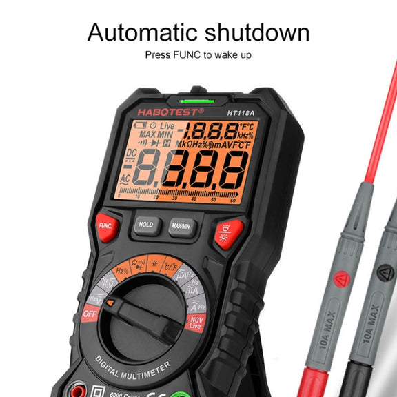 HABOTEST HT118A Handheld Double Backlight High-precision Automatic Digital Multimeter