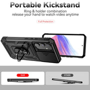 For Samsung Galaxy A54 5G Sliding Camshield Holder Phone Case(Black)