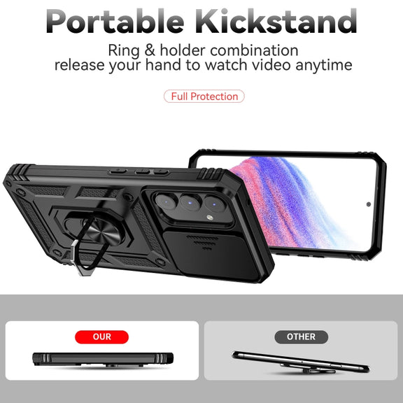 For Samsung Galaxy A54 5G Sliding Camshield Holder Phone Case(Black)