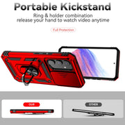 For Samsung Galaxy A54 5G Sliding Camshield Holder Phone Case(Red)