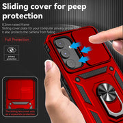 For Samsung Galaxy A54 5G Sliding Camshield Holder Phone Case(Red)