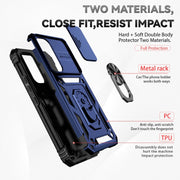 For Samsung Galaxy A54 5G Sliding Camshield Holder Phone Case(Blue)