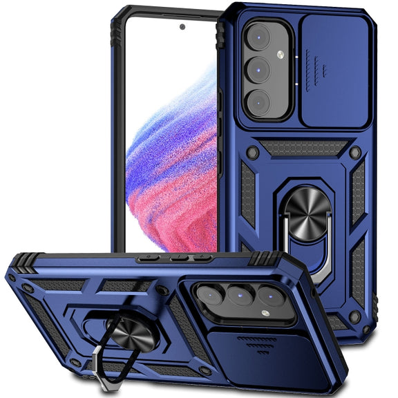 For Samsung Galaxy A54 5G Sliding Camshield Holder Phone Case(Blue)