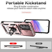 For Samsung Galaxy A54 5G Sliding Camshield Holder Phone Case(Rose Gold)
