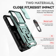 For Samsung Galaxy A54 5G Sliding Camshield Holder Phone Case(Dark Green)