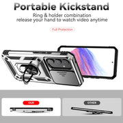 For Samsung Galaxy A54 5G Sliding Camshield Holder Phone Case(Silver)