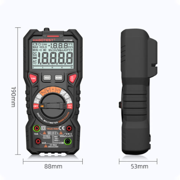 HABOTEST HT118E Handheld High-precision Full Gear Fire Prevention Digital Multimeter