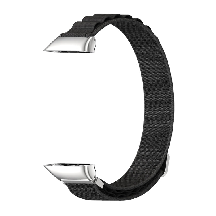For Huawei Band 7 / 7 NFC MIJOBS Nylon Breathable Watch Band(Black Silver)