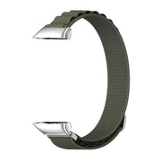 For Huawei Band 7 / 7 NFC MIJOBS Nylon Breathable Watch Band(Army Green Silver)