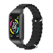 For Huawei Band 6 / Honor Band 6 / 7 MIJOBS CS Marine Silicone Breathable Watch Band(Black) - Watch Bands by MIJOBS