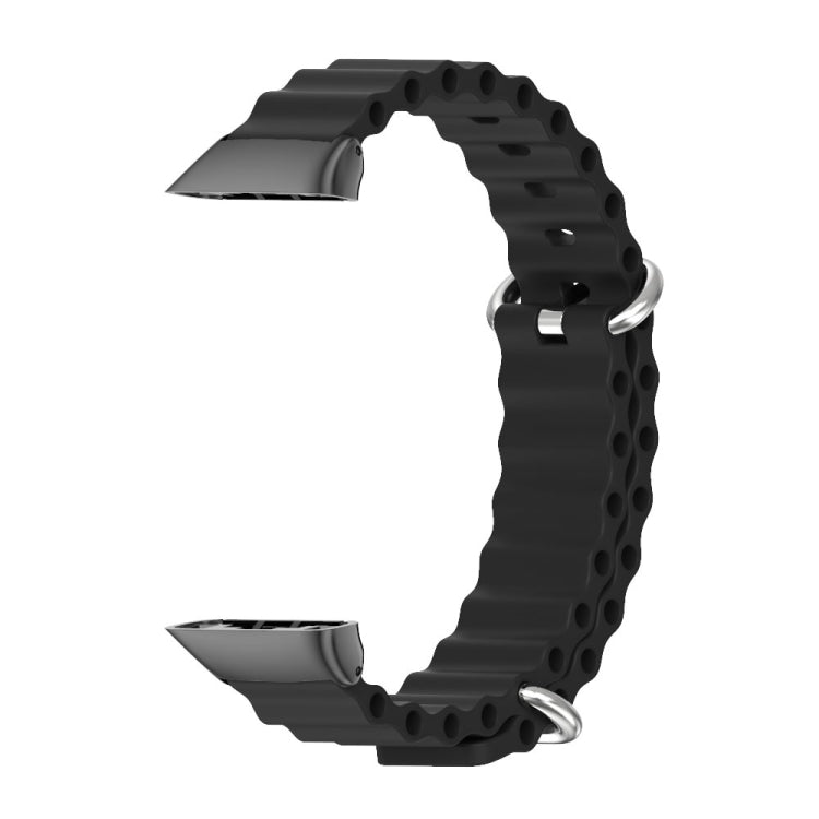 For Huawei Band 7 / 7 NFC MIJOBS CS Marine Silicone Breathable Watch Band(Black) - Watch Bands by MIJOBS