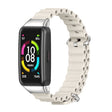 For Huawei Band 7 / 7 NFC MIJOBS CS Marine Silicone Breathable Watch Band(Grey Silver)