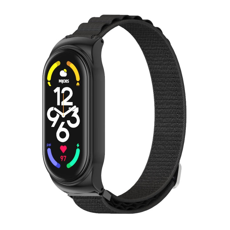For Xiaomi Mi Band 6 / 5 / 4 / 3 MIJOBS CS Nylon Breathable Watch Band(Black)