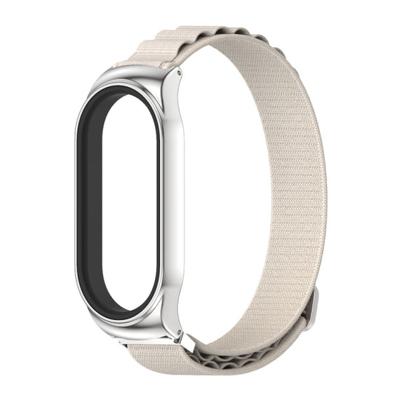 For Xiaomi Mi Band 6 / 5 / 4 / 3 MIJOBS CS Nylon Breathable Watch Band(Grey Silver)