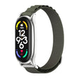 For Xiaomi Mi Band 6 / 5 / 4 / 3 MIJOBS PLUS Nylon Breathable Watch Band(Army Green Silver) - Watch Bands by MIJOBS