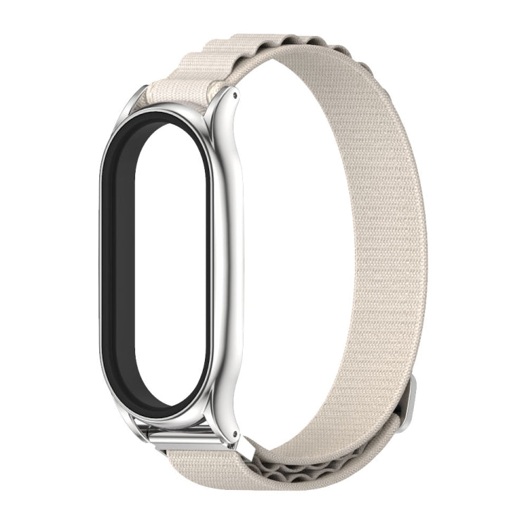 For Xiaomi Mi Band 6 / 5 / 4 / 3 MIJOBS PLUS Nylon Breathable Watch Band(Grey Silver) - Watch Bands by MIJOBS