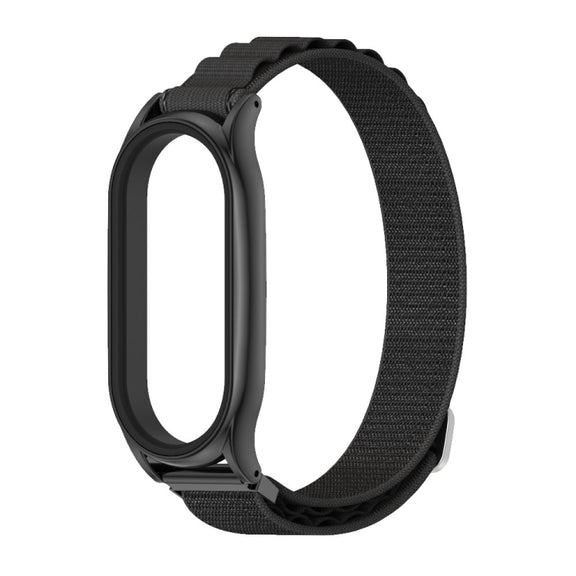 For Xiaomi Mi Band 7 / 7 NFC MIJOBS PLUS Nylon Breathable Watch Band(Black) - Watch Bands by MIJOBS