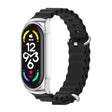 For Xiaomi Mi Band 7 / 7 NFC MIJOBS CS Marine Silicone Breathable Watch Band(Black Silver) - Watch Bands by MIJOBS
