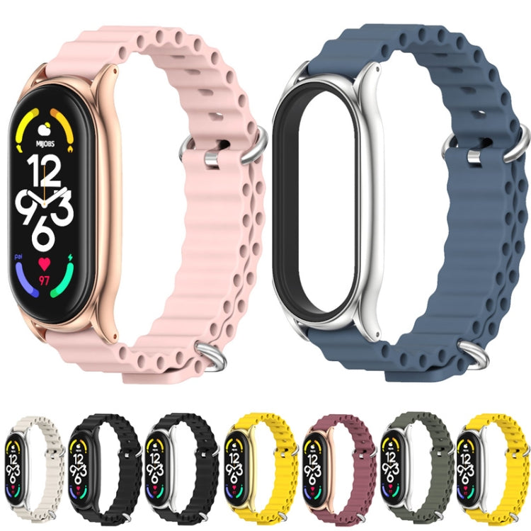 For Xiaomi Mi Band 6 / 5 / 4 / 3 MIJOBS PLUS Marine Silicone Breathable Watch Band(Black) - Watch Bands by MIJOBS