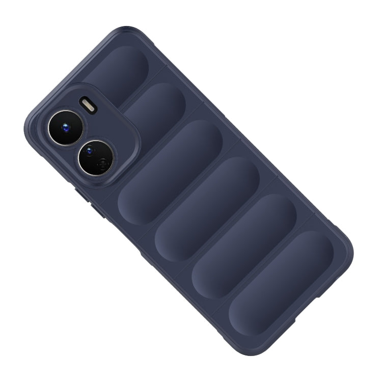 For vivo Y16 4G Global Magic Shield TPU + Flannel Phone Case(Grey)