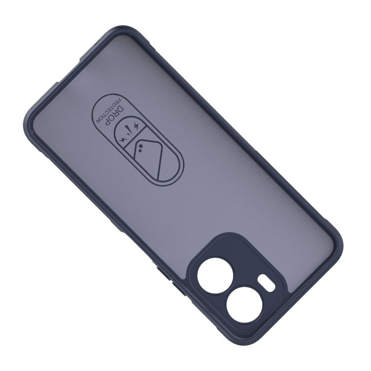 For vivo Y16 4G Global Magic Shield TPU + Flannel Phone Case(Grey)