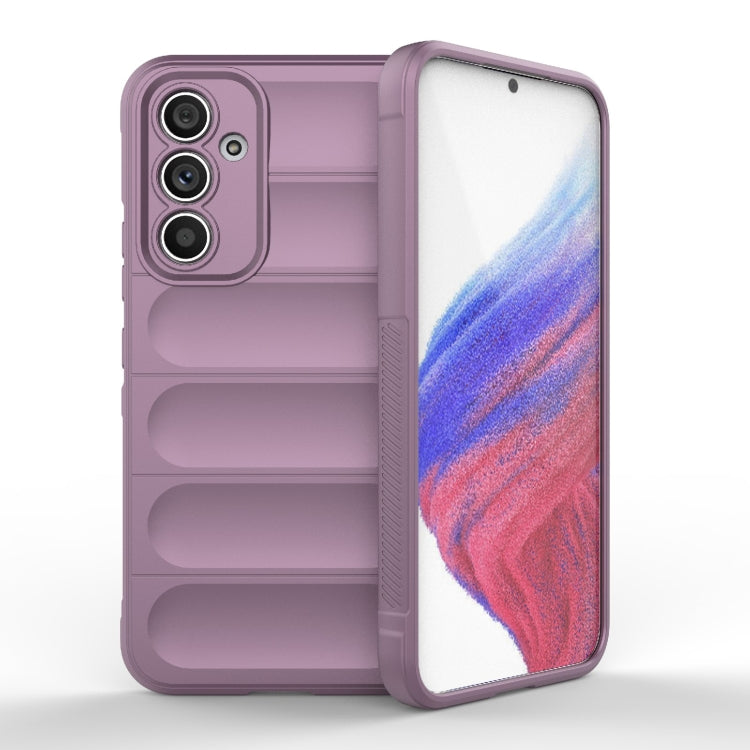 For Samsung Galaxy A54 5G Magic Shield TPU + Flannel Phone Case(Purple)