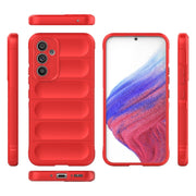 For Samsung Galaxy A54 5G Magic Shield TPU + Flannel Phone Case(Dark Grey)
