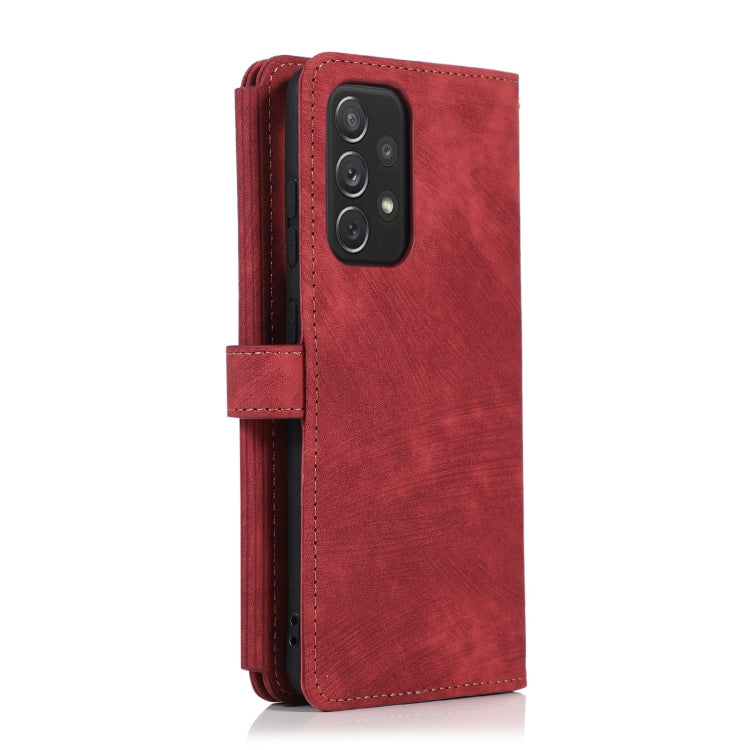 For Samsung Galaxy A52 4G / 5G Dream 9-Card Wallet Zipper Bag Leather Phone Case(Red)