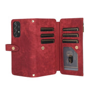 For Samsung Galaxy A52 4G / 5G Dream 9-Card Wallet Zipper Bag Leather Phone Case(Red)